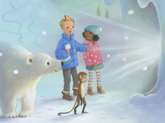 Illustration from Monkey Mischief children's story